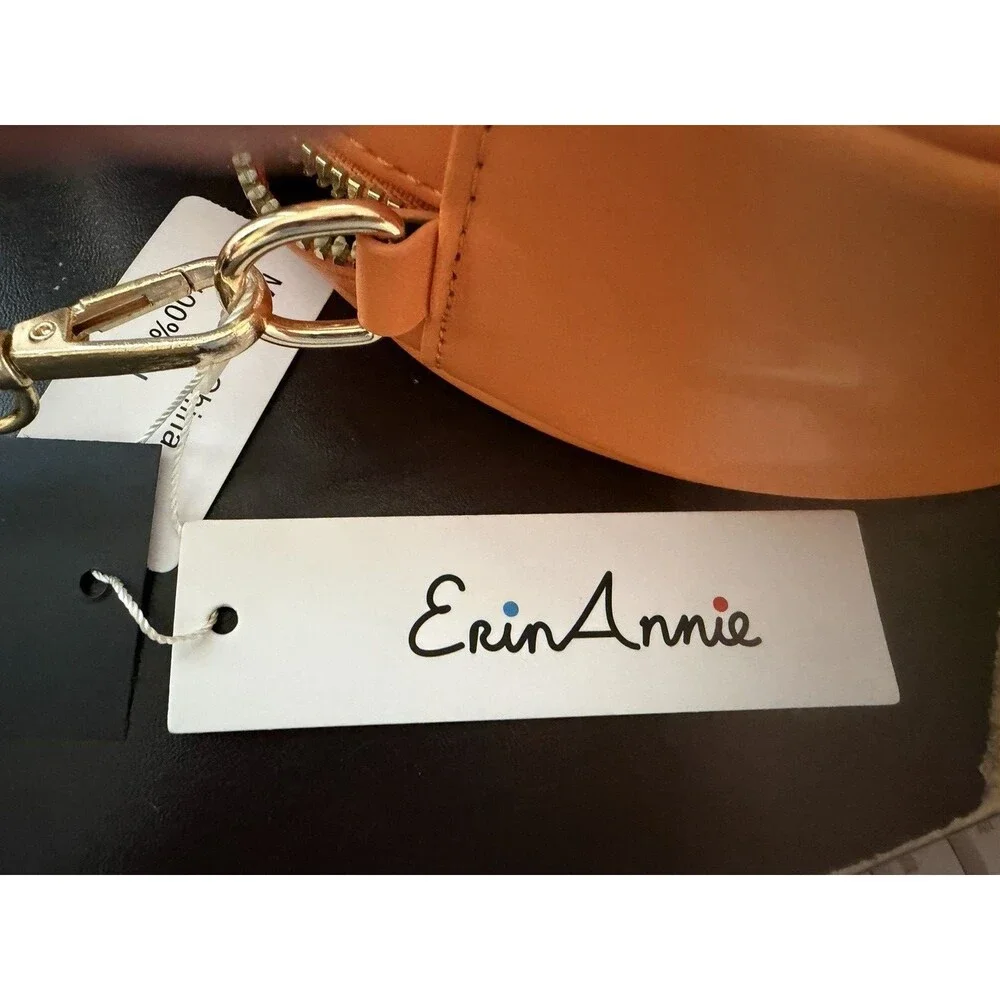 Erin Annie Orange Pumpkin Crossbody Purse Halloween Jack O Lantern Bag VEGAN